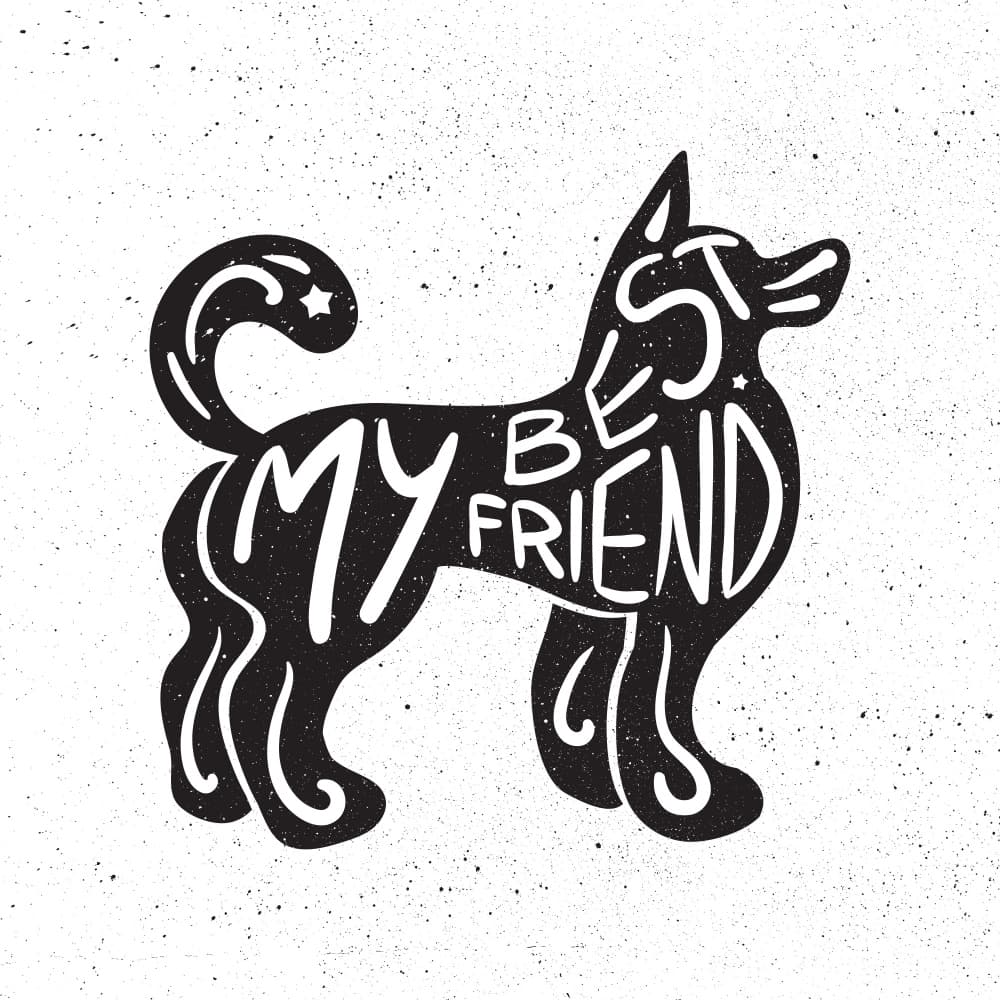 My Best Friend Dog by Marika Barsrsind — canvas wall art