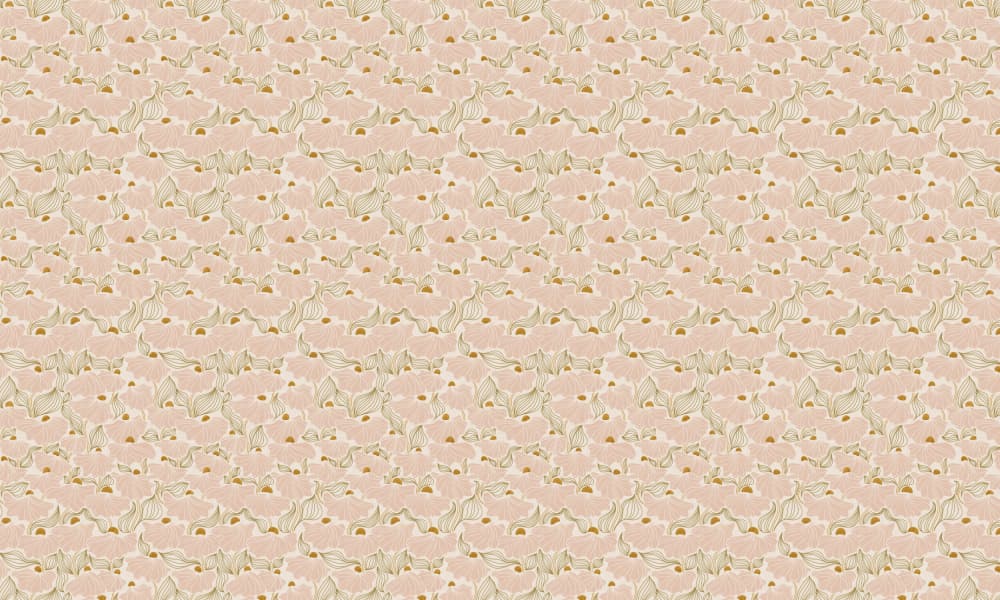 Delicate Pink Floral Pattern by Annick — canvas wall art