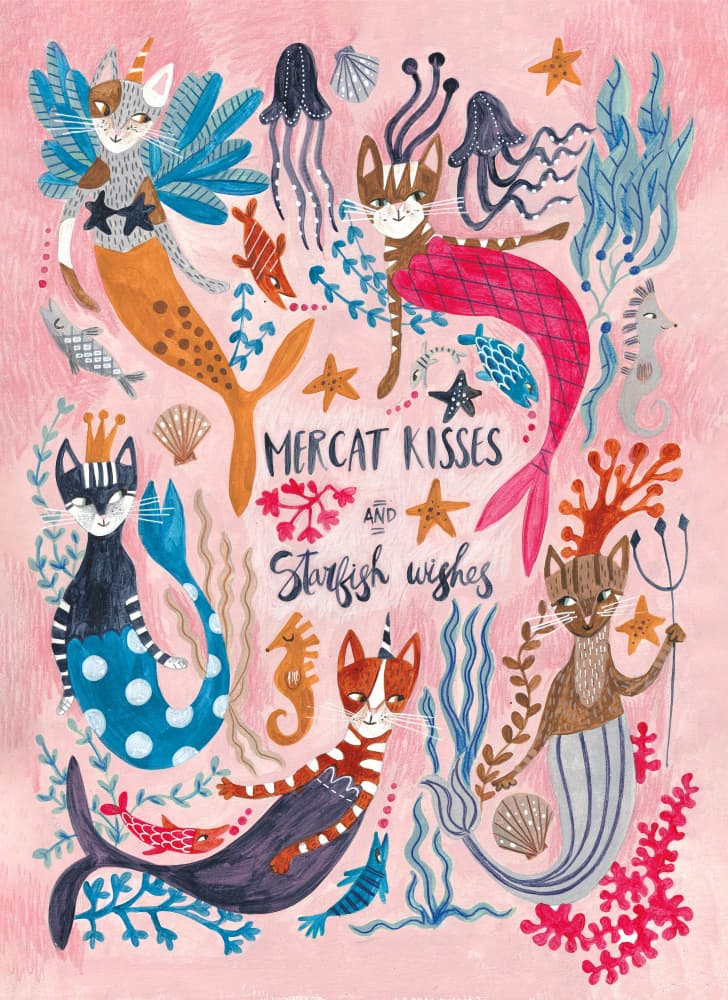 Mercats &amp; Caticorns by Caroline Bonne Müller — canvas wall art