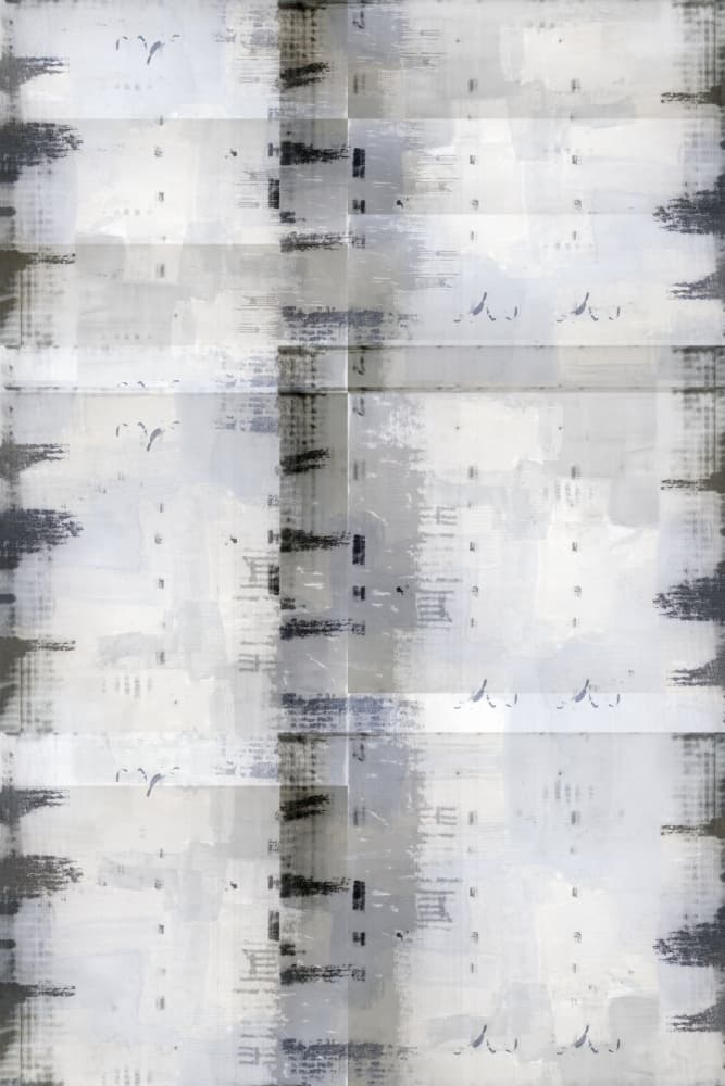 Distressed Monochrome Grid by cartissi — canvas wall art