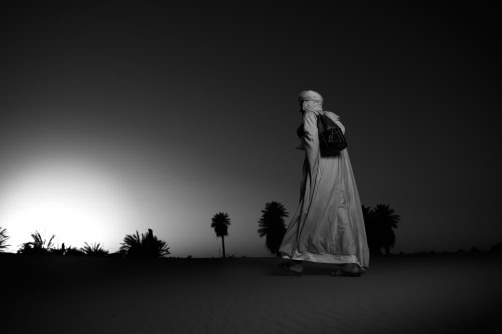 Desert Man at Sunset by ABDALLAH KHALILI — canvas wall art