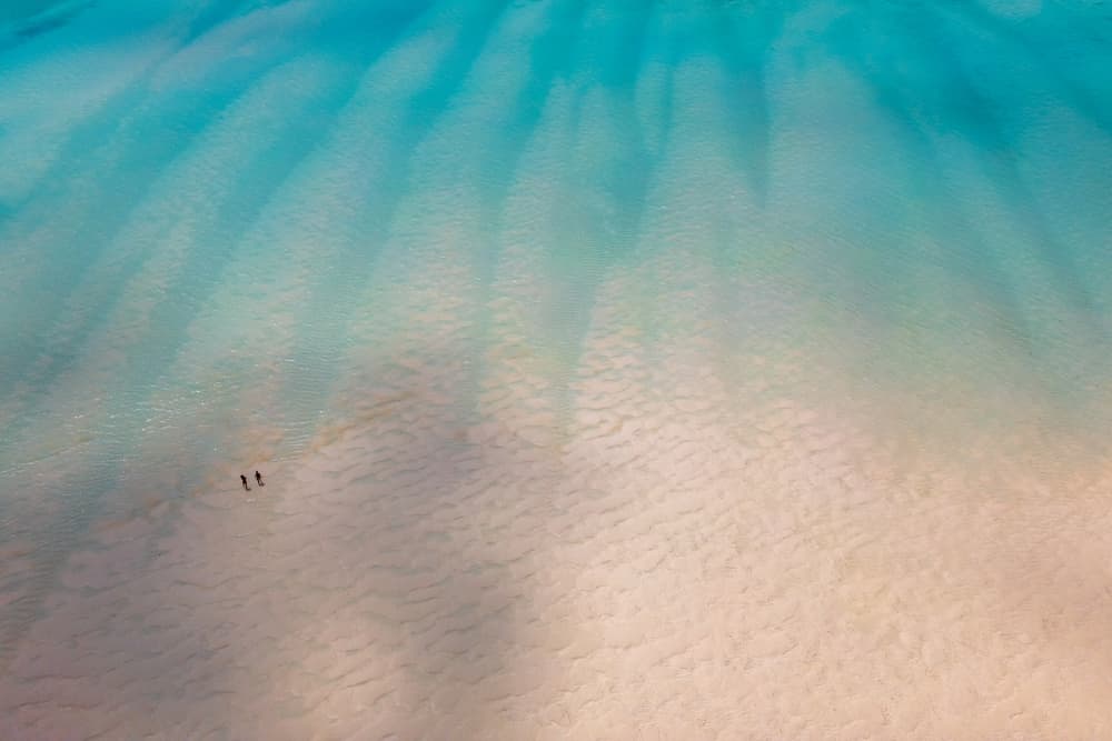 Aerial Beach Walk by Serge Melesan — canvas wall art
