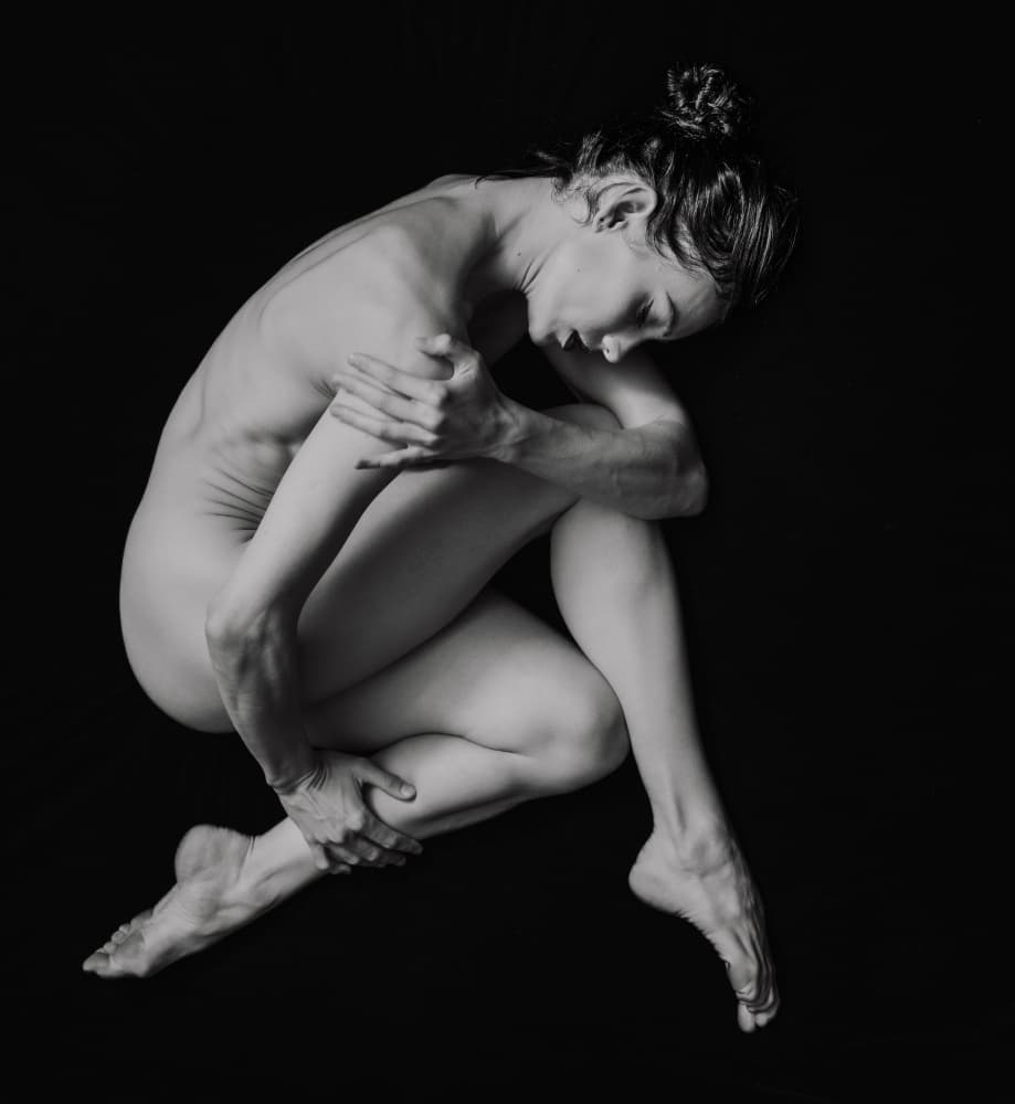 Black White Feminine Pose by Guenther Koci purephoto.at — canvas wall art