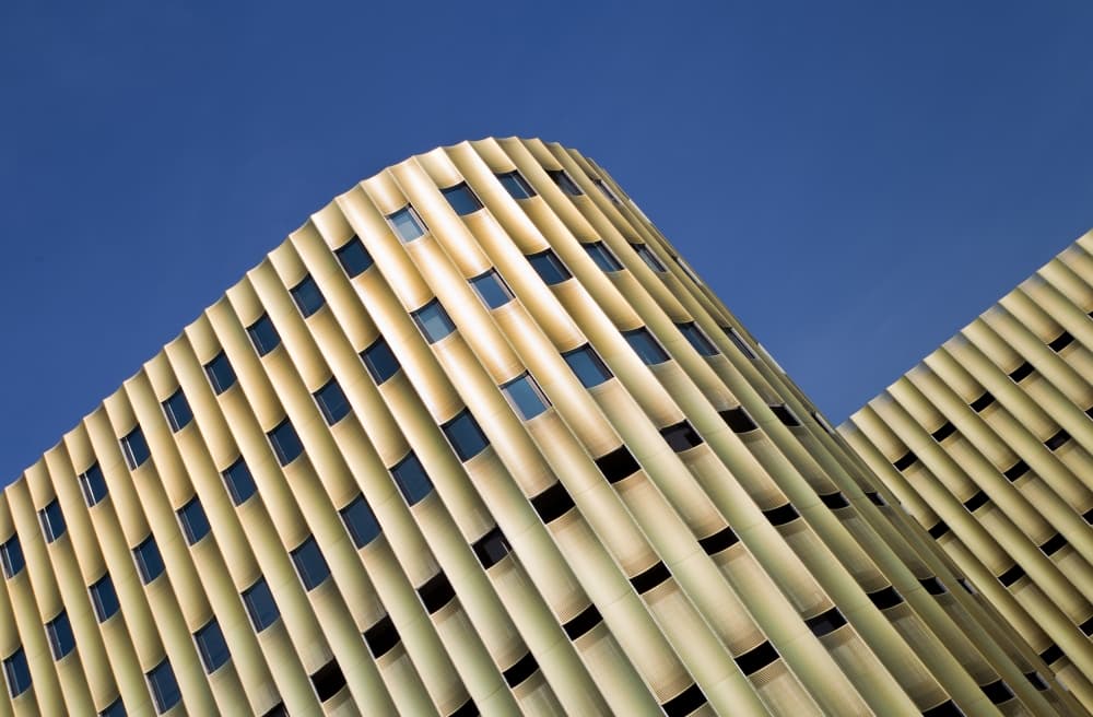 Abstract Building Curves by Jeroen van de Wiel — canvas wall art