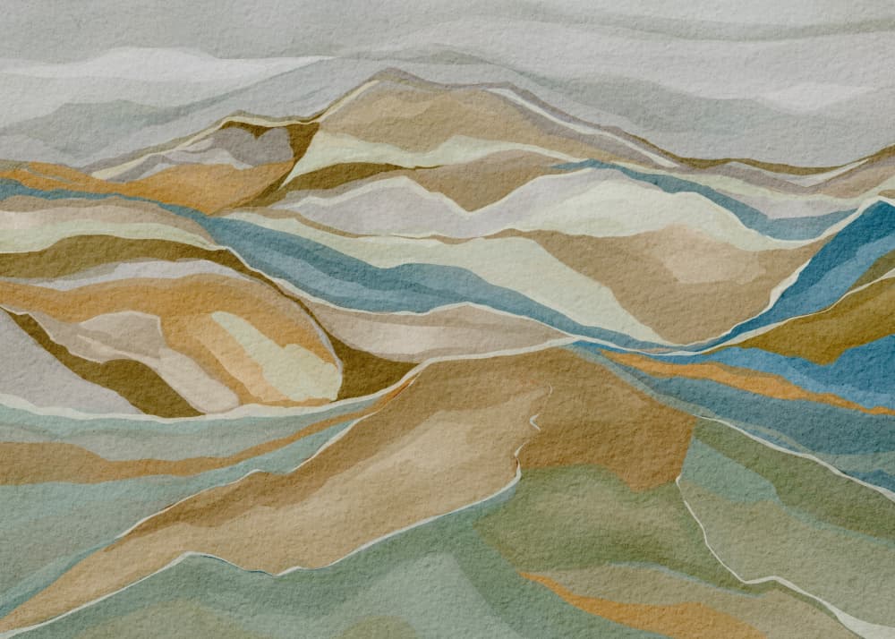 Abstract Mountain Serenity by Nikita Jariwala — canvas wall art