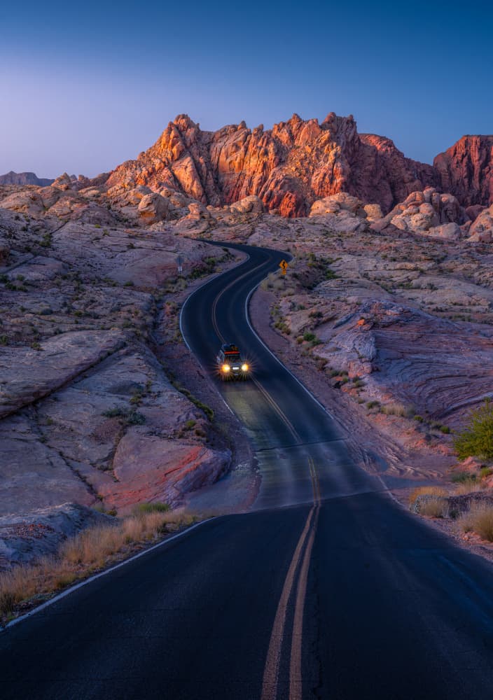 Desert Road Adventure by Bing Li — canvas wall art