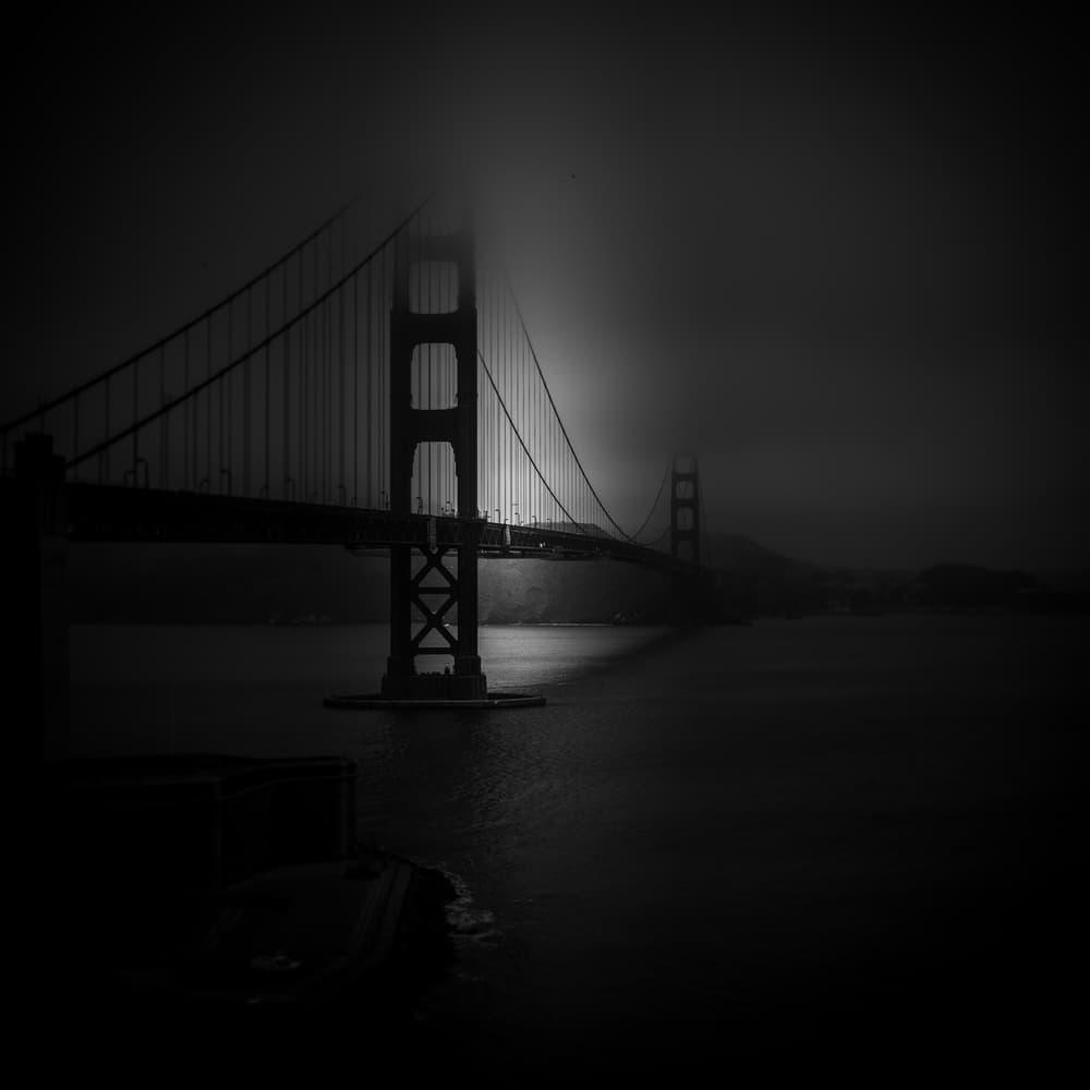 Golden Gate Fog Mystery by Stefan Buder — canvas wall art