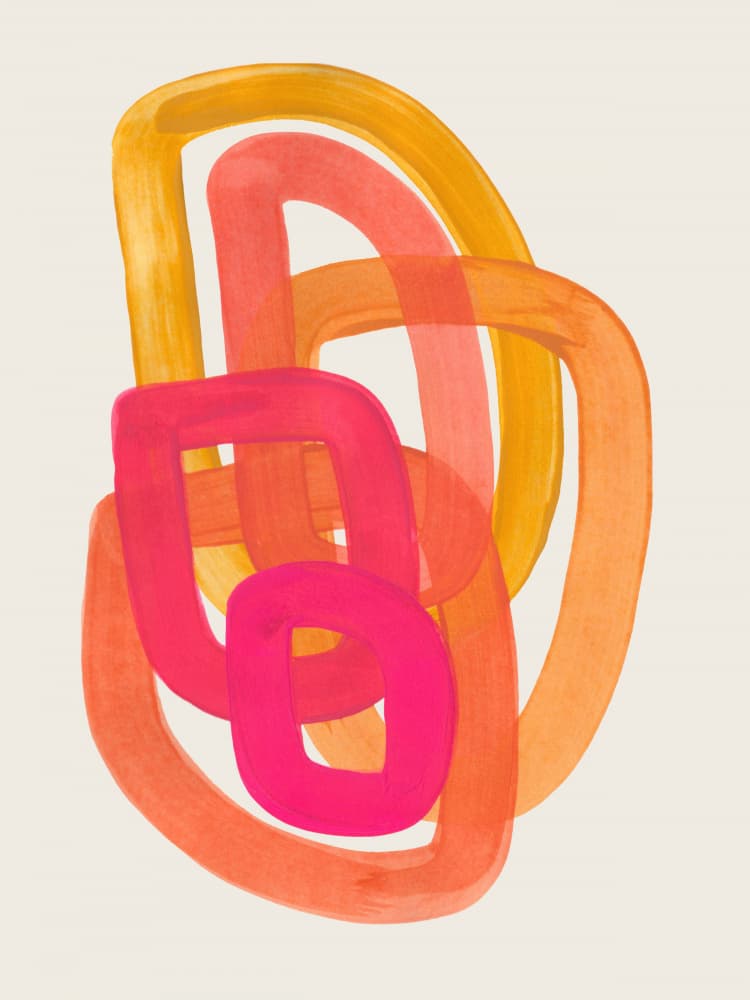 Vibrant Organic Forms by Ejaaz Haniff — canvas wall art