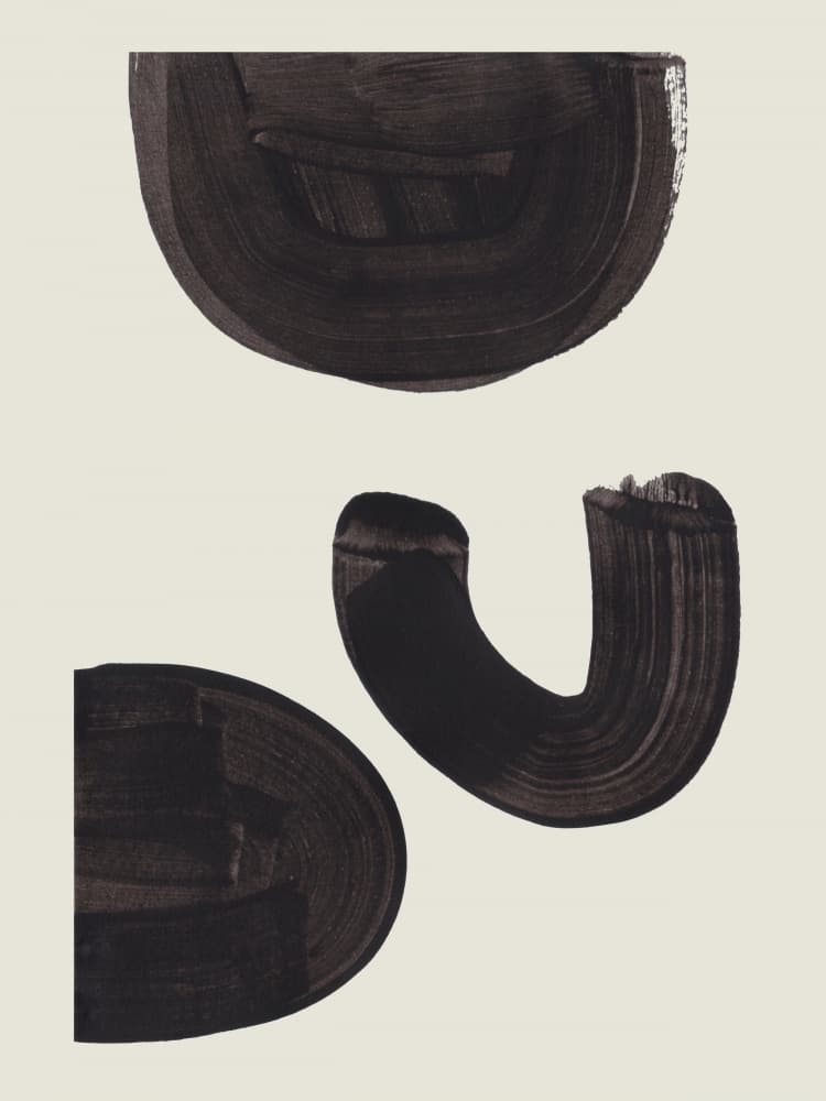 Dark Abstract Curves by Ejaaz Haniff — canvas wall art