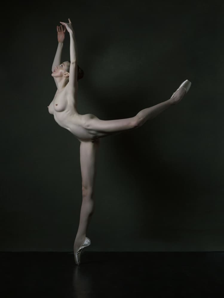 Nude Ballerina Pose by Zanna — canvas wall art