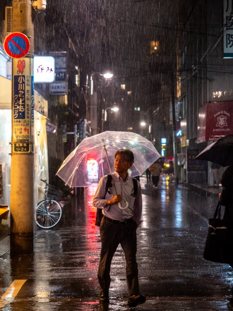Rainy Tokyo Street by Lorenzo Luca Andriani — canvas wall art