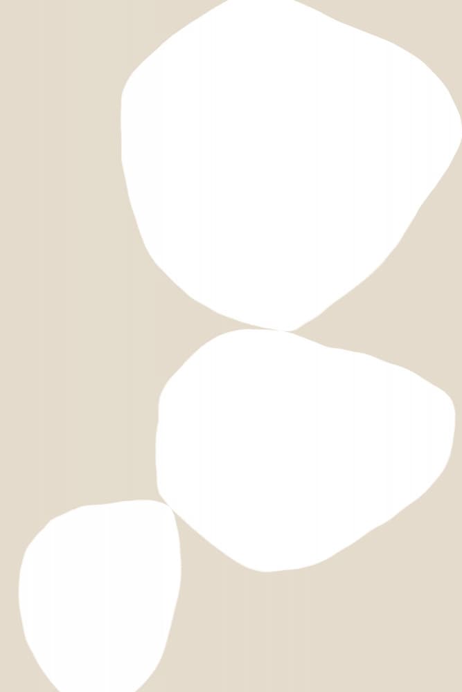 Three White Organic Shapes by uplusmestudio — canvas wall art