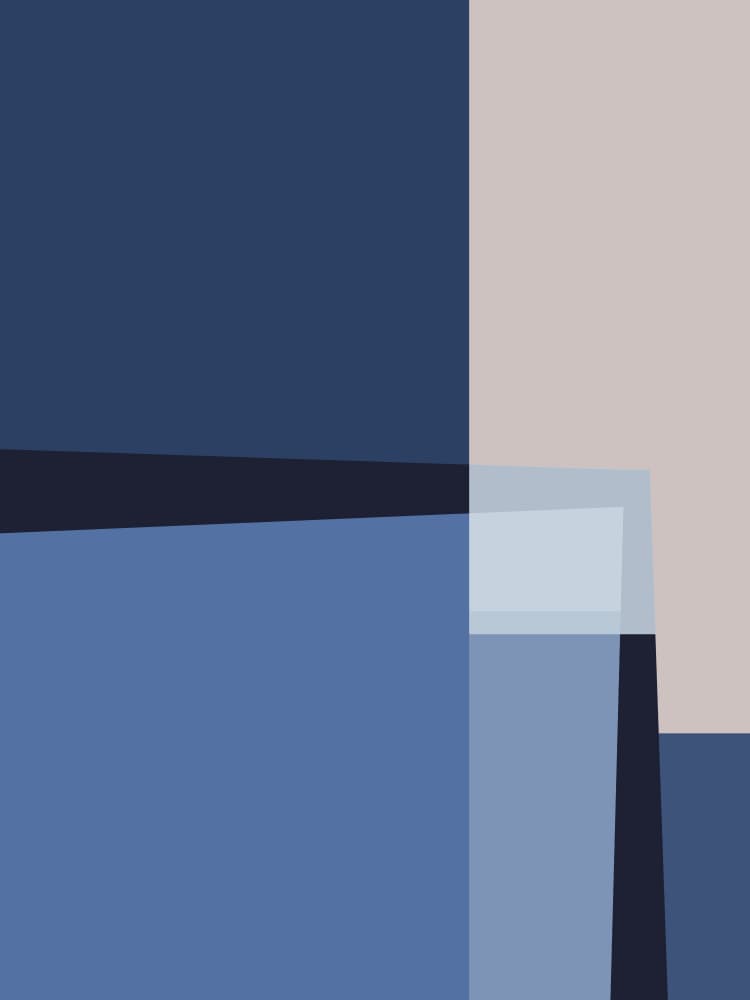 Abstract Blue Layers by Alyson Storms — canvas wall art