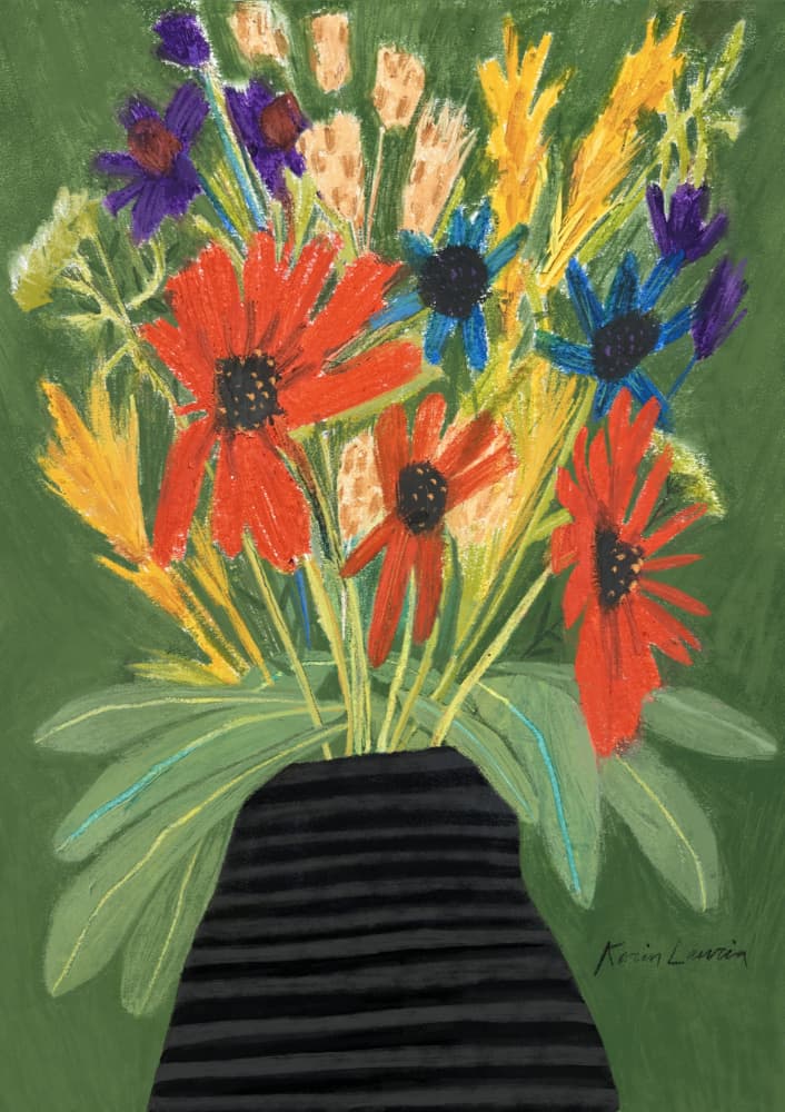 Vibrant Floral Bouquet by Karin Lauria — canvas wall art