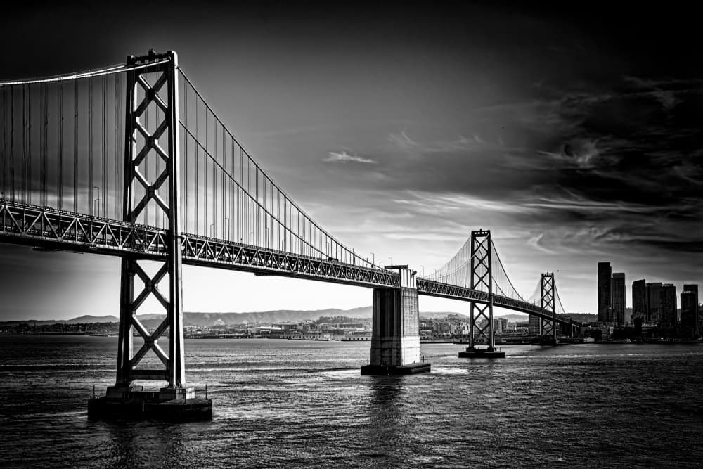 Dramatic San Francisco Bridge by Oleksandr Smakhtin — canvas wall art