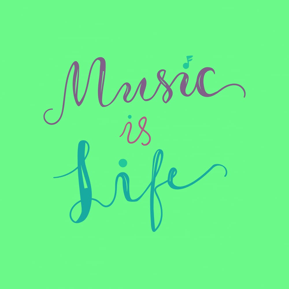 Vibrant Music Is Life by Marika Barsrsind — canvas wall art