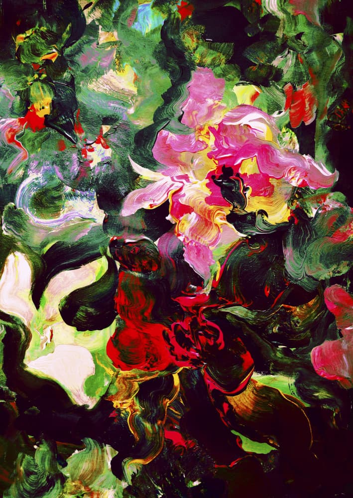 Vibrant Floral Impression by Katariina Kosunen — canvas wall art