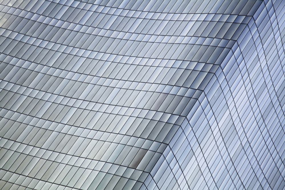 Sleek Curved Facade by Ibraheem Badahdah — canvas wall art