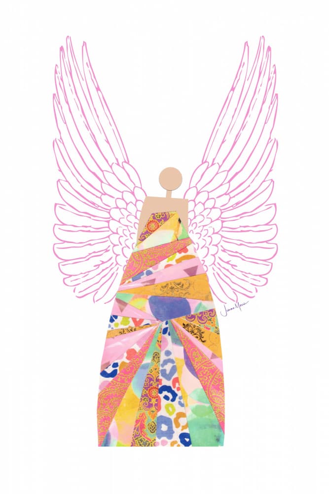Colorful Guardian Angel by Jemma Morris — canvas wall art