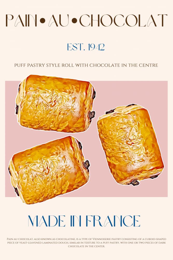 French Chocolate Pastries by Nazma Khokhar — canvas wall art