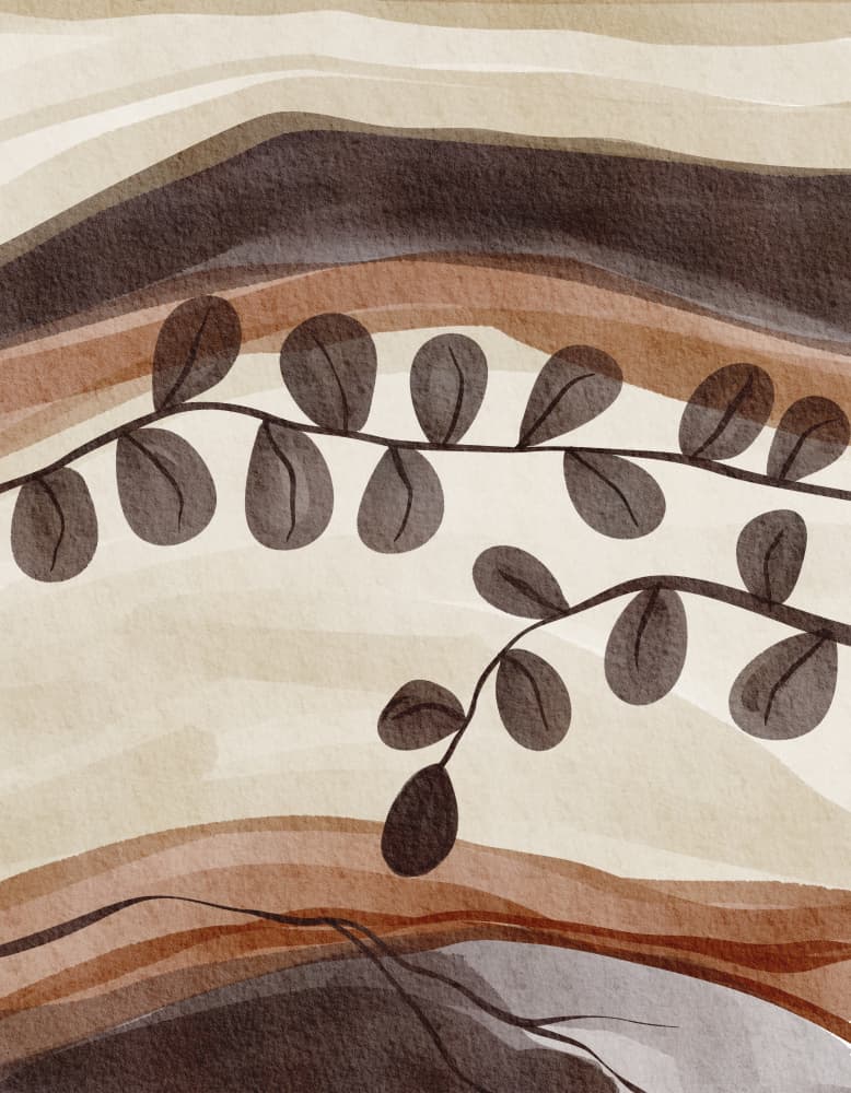 Organic Leafy Layers by Nikita Jariwala — canvas wall art