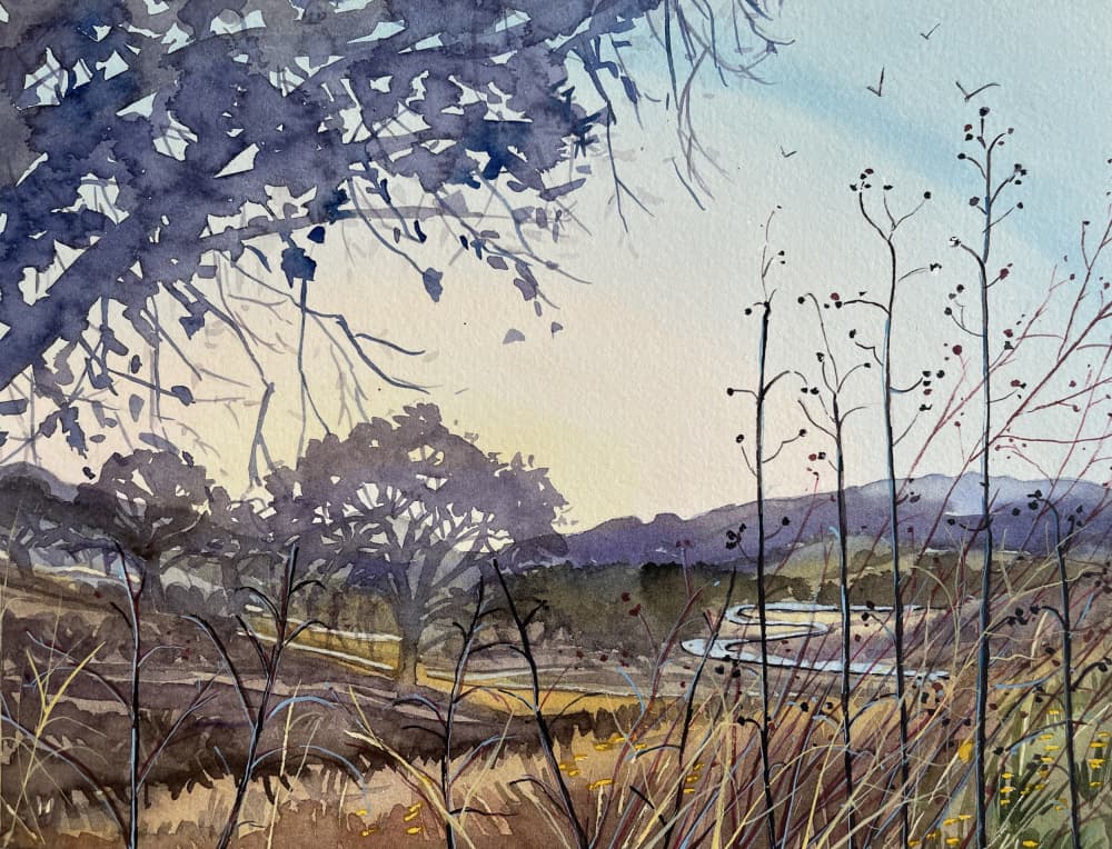 Golden Hour Countryside by Luisa Millicent — canvas wall art