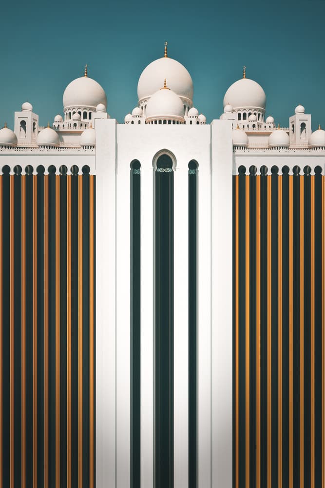 Grand White Mosque Domes by Marcus Hennen — canvas wall art