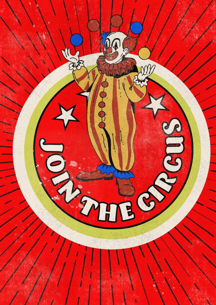 Vintage Juggling Clown