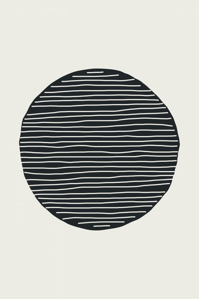 Modern Lined Circle by jay stanley — canvas wall art