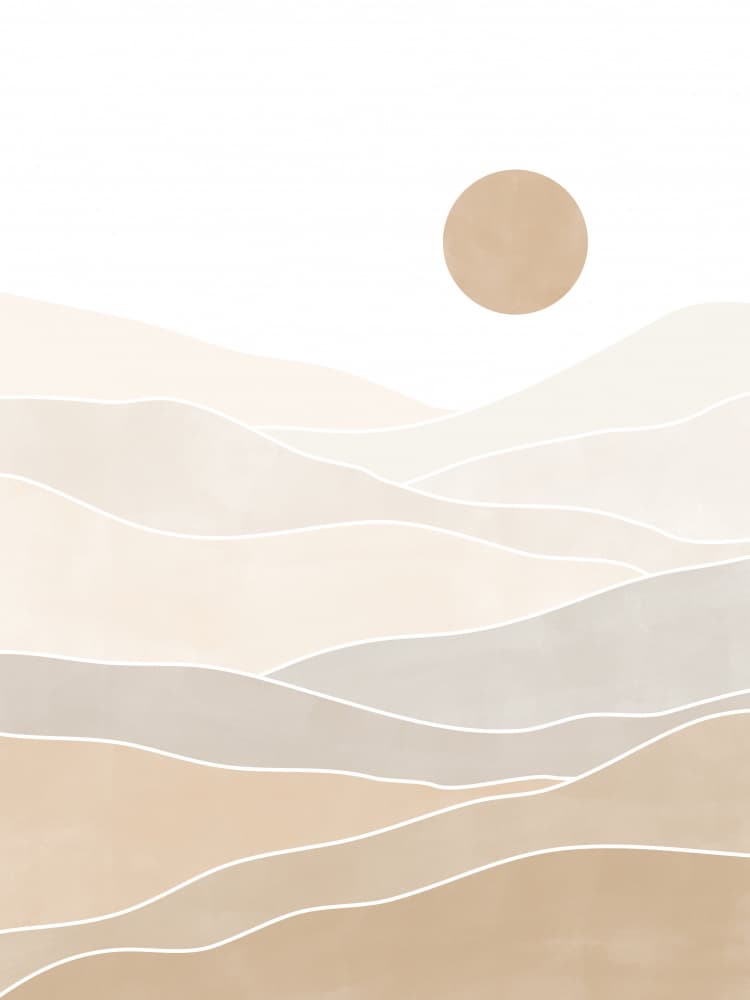 Layered Desert Sun by Elena Ristova — canvas wall art