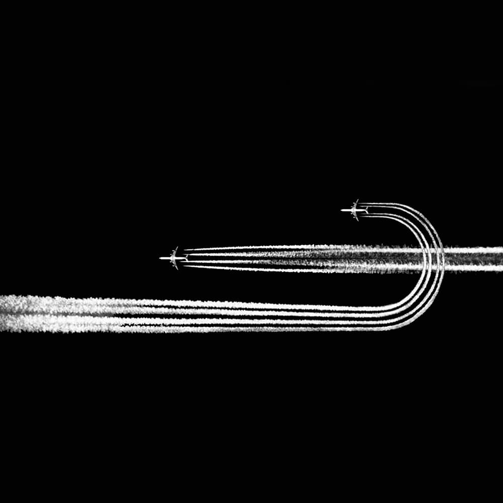Dynamic Jet Trails by Hadi Malijani (Malenjani) — canvas wall art