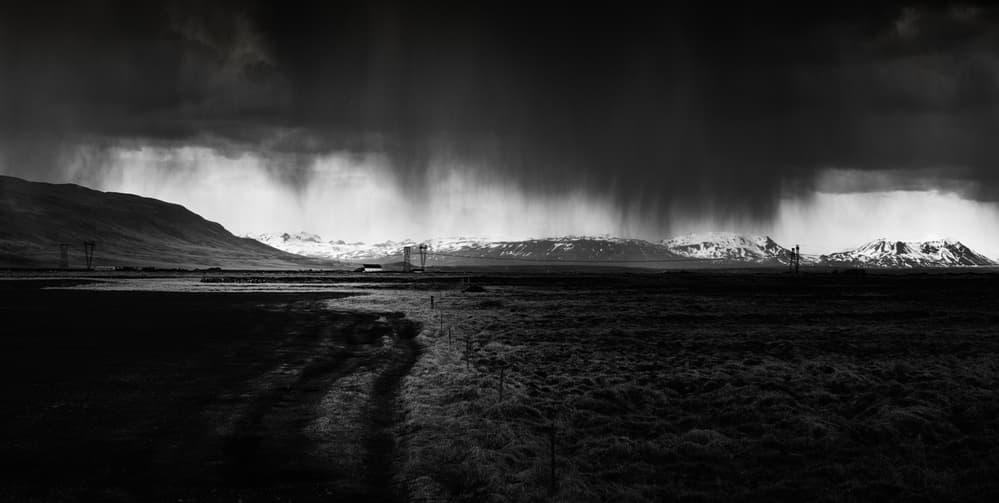 Dramatic Rainstorm Landscape by Peter Svoboda MQEP — canvas wall art