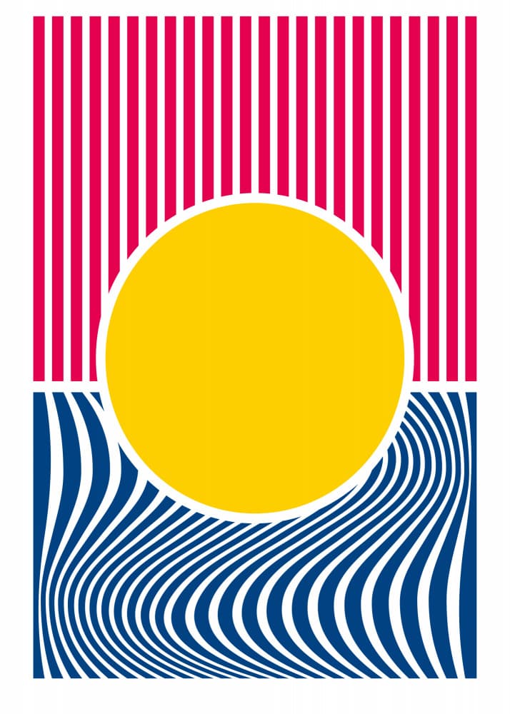 Vibrant Sun Waves by SERGIO ORTIZ — canvas wall art