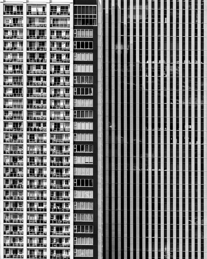 Vertical Urban Architecture by Tomoshi Hara — canvas wall art