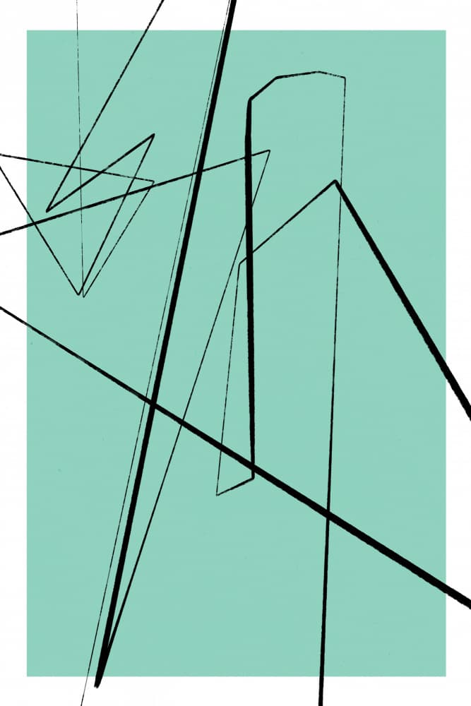 Geometric Linescape by Treechild — canvas wall art