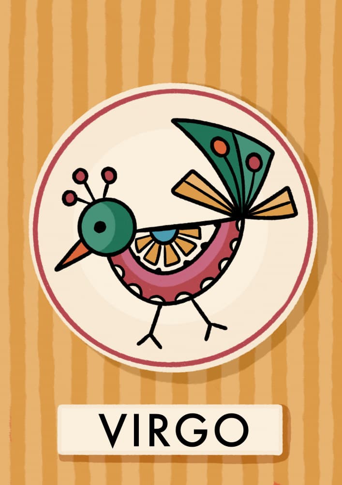 Whimsical Virgo Bird by Nidhi Kachhadiya — canvas wall art