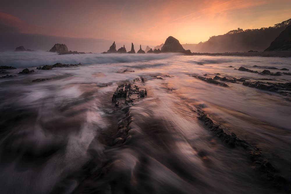 Coastal Twilight Flow by Cesar Alvarez Osorio — canvas wall art
