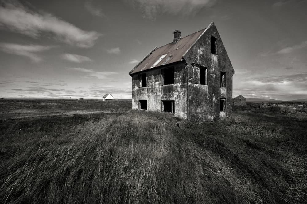Forgotten House Desolate Field by Þorsteinn H. Ingibergsson — canvas wall art