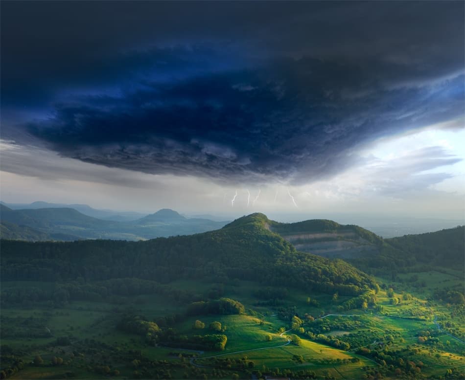 Dramatic Mountain Storm by Nicolas Schumacher — canvas wall art
