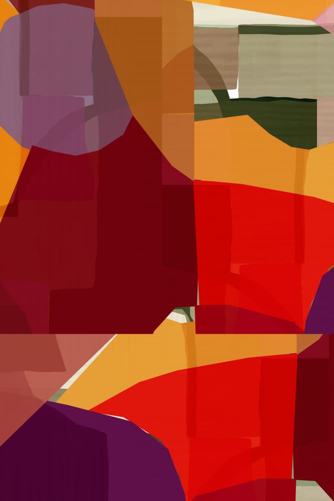 Vibrant Abstract Layers by cartissi — canvas wall art