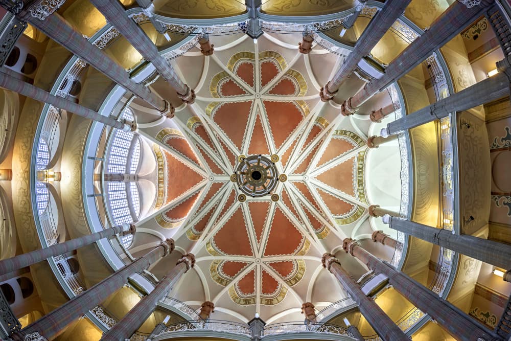 Ornate Dome Ceiling Interior by Erhard Batzdorf — canvas wall art