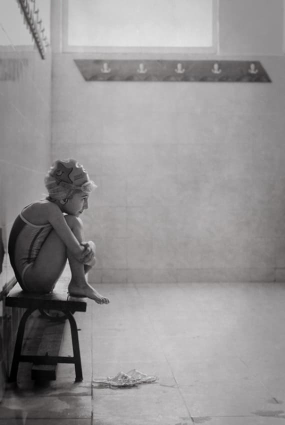 Pensive Young Swimmer by Svetlana Bekyarova — canvas wall art