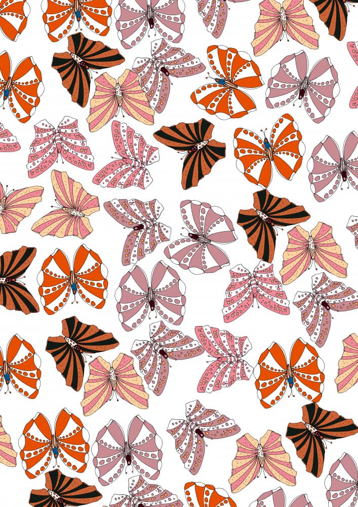 Colorful Butterfly Pattern by Nicholas — canvas wall art