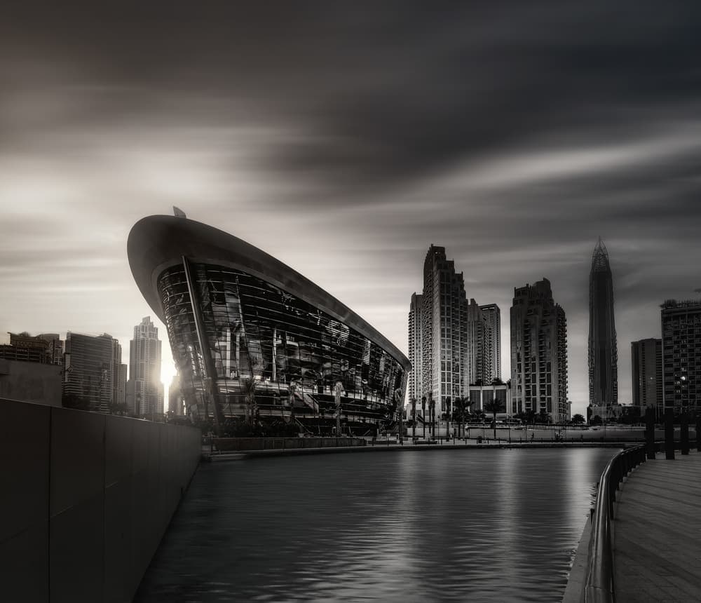 Sleek Waterfront Architecture by Mohamed Kazzaz — canvas wall art
