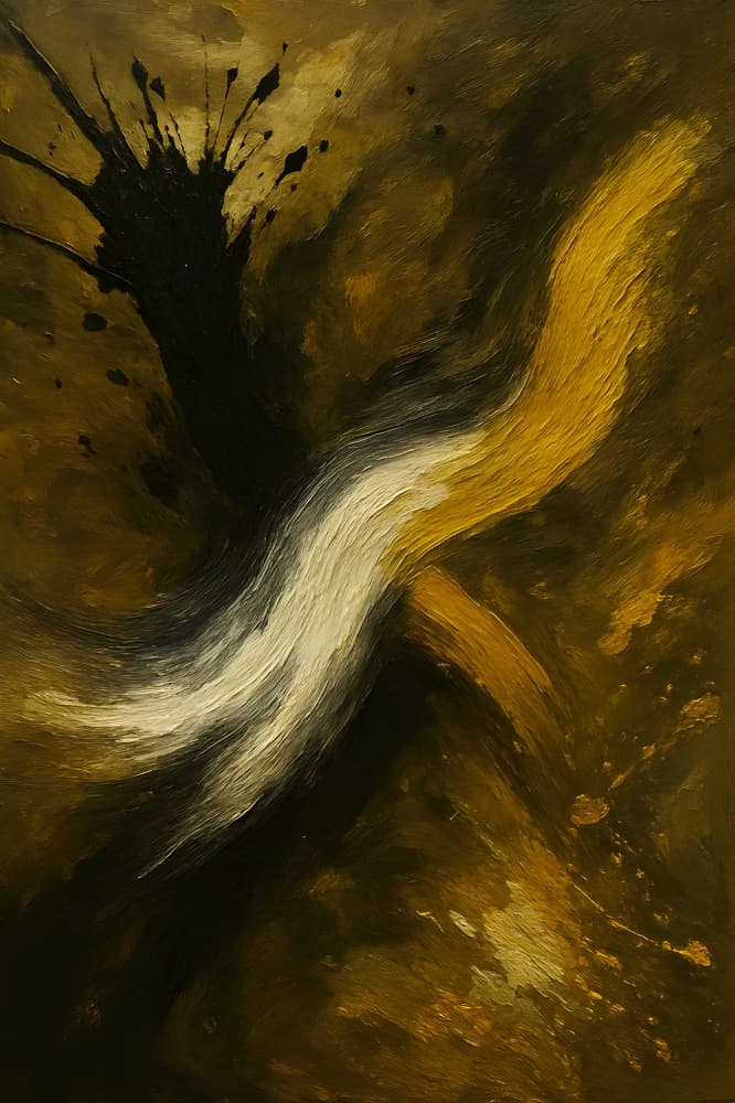 Dynamic Gold Splash by HUGO — canvas wall art