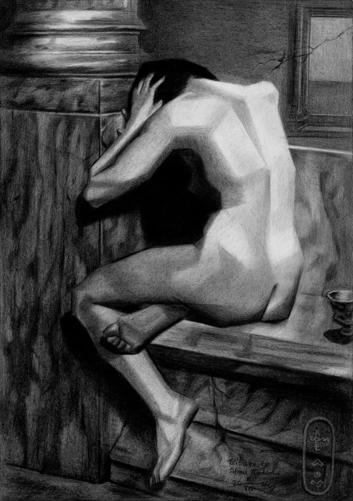 Figure of Despair by Corné Akkers — canvas wall art