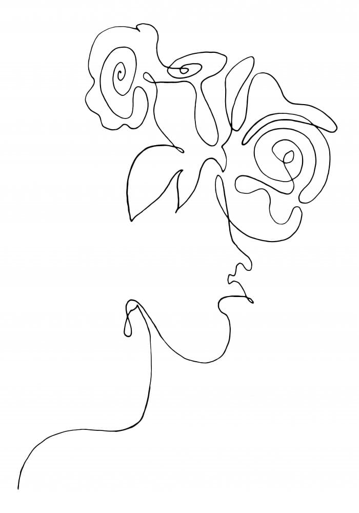 Elegant Floral Profile by Pictufy Studio II — canvas wall art
