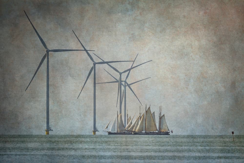 Sails and Turbines by Ytje Veenstra — canvas wall art