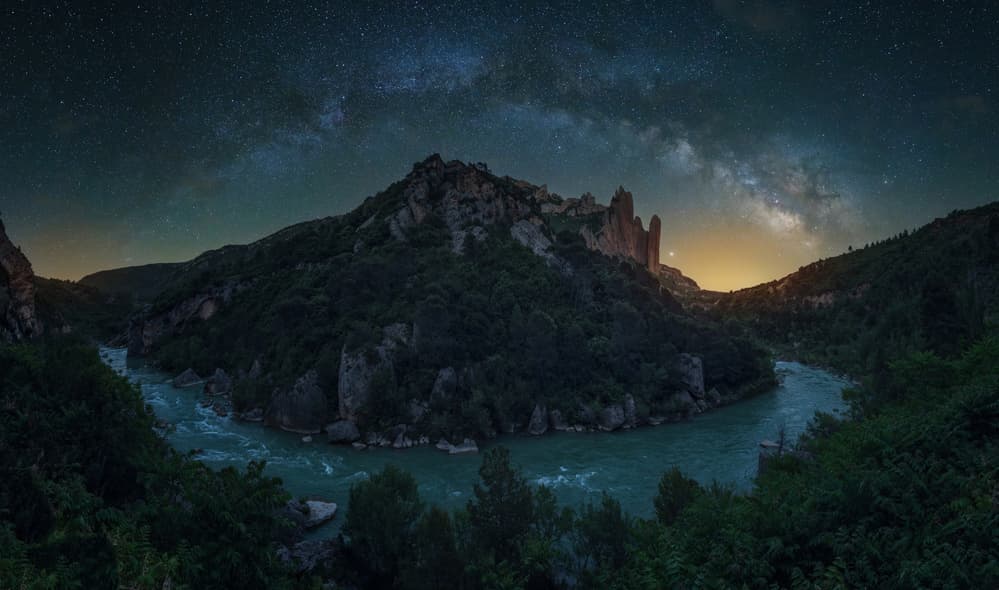 Starry River Bend by David Martin Castan — canvas wall art