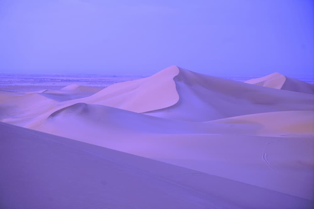 Purple Desert Dunes by Fatma GÖKMEN — canvas wall art